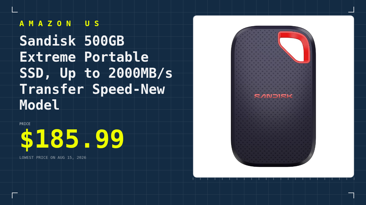 SanDisk ( SDSSDE70-500G-G25 ) Extreme Portable SSD V3 Launched in the US [ 500GB, Up to 2000MB/s ]