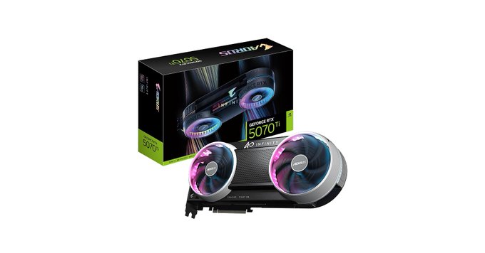 GIGABYTE AORUS GeForce RTX 5070 Ti Infinity 16G Graphics Card GV-N507TAORUS IF-16GD Launched in the US